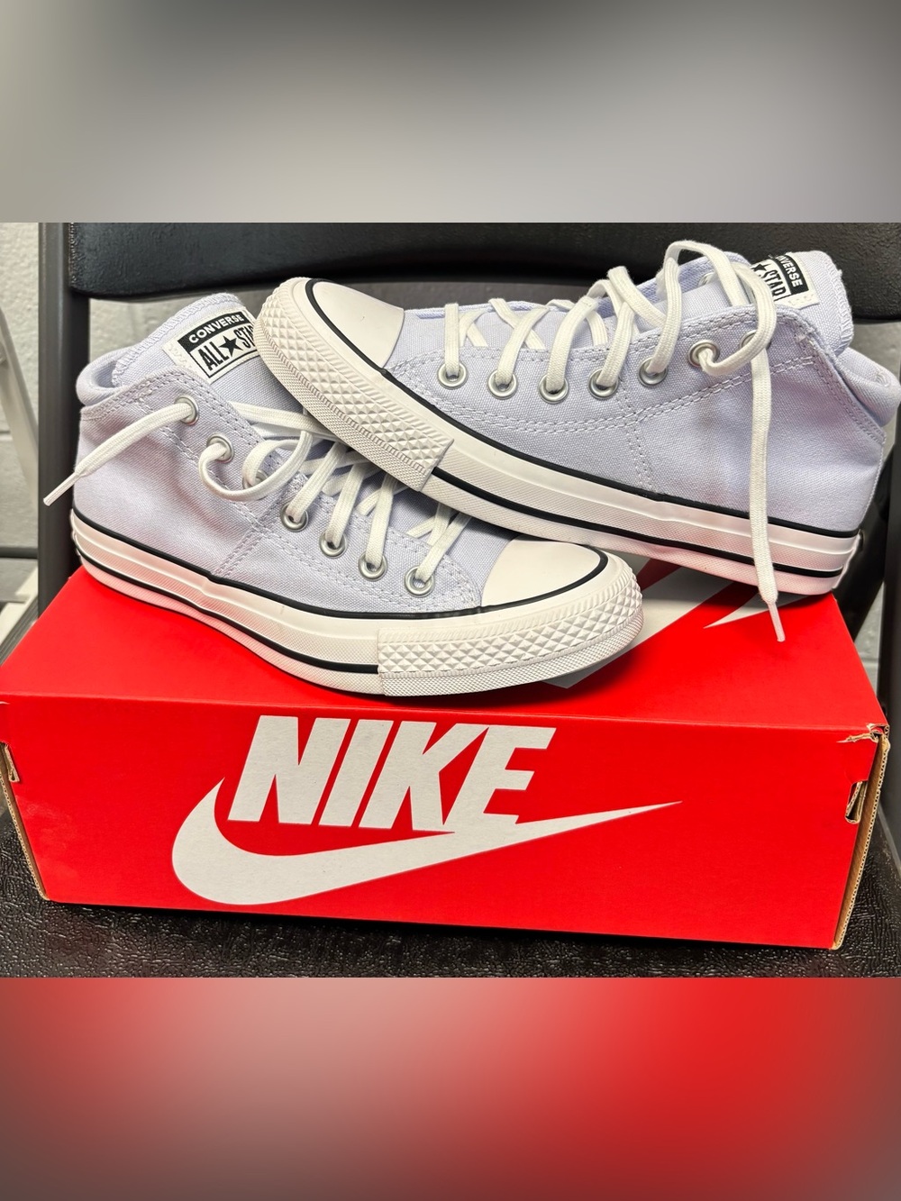 RARE - Converse Wmns Chuck Taylor All Star Madison Mid 'Blueberry Ice' - Size 7W - Picture 9 of 9
